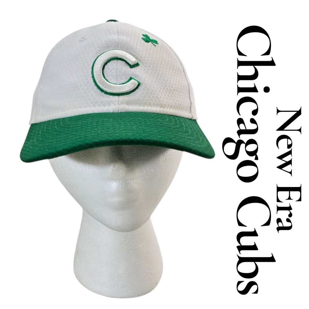 New Era Chicago Cubs‎ Hat Youth White Green 9TWENTY Shamrock Baseball Cap